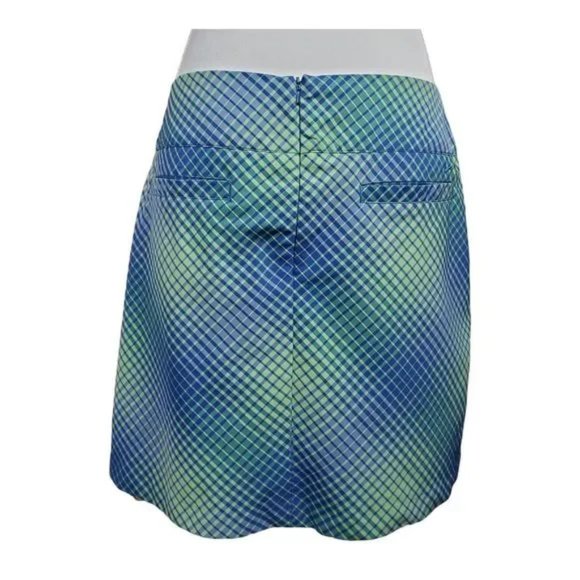 Nike Dri Fit Golf Skort Skirt Size 10 Kaleidoscope Blue Green Tennis Pickleball - Picture 4 of 11